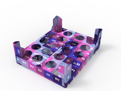 Cardboard Retail Display Tray for Product Packaging Merchandise 3D-Modell