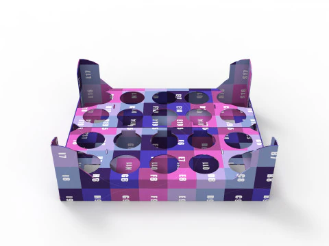 Cardboard Retail Display Tray for Product Packaging Merchandise 3D Model