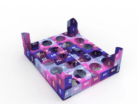 Cardboard Retail Display Tray for Product Packaging Merchandise 3D Model