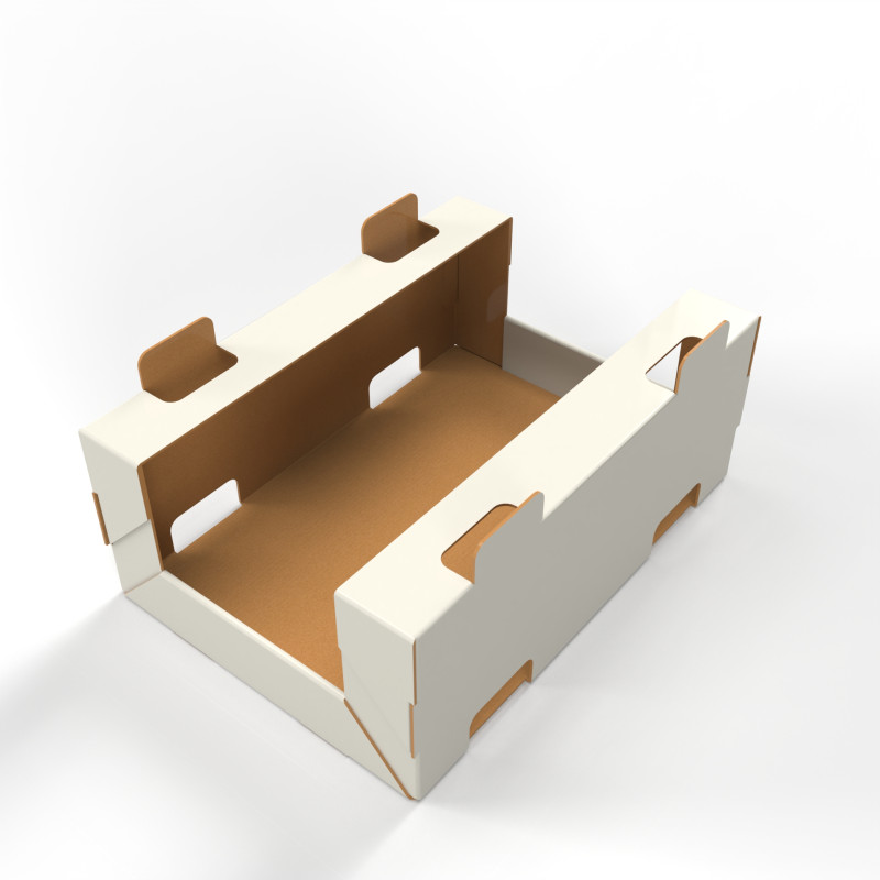 Cardboard Retail Display Tray for Product Packaging Merchandise Modelo 3D .c4d .max .obj .3ds .fbx .stl .blend 