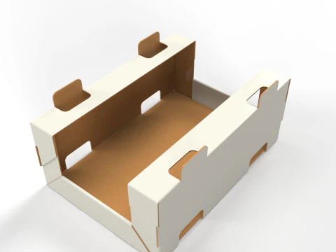 제품 포장 상품용 골판지 소매 디스플레이 트레이 3D 모델