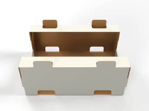 Cardboard Retail Display Tray for Product Packaging Merchandise Modelo 3D