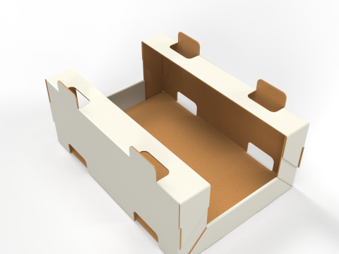 Cardboard Retail Display Tray for Product Packaging Merchandise Modelo 3D