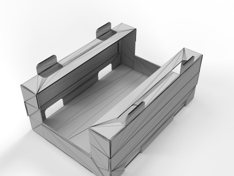 Cardboard Retail Display Tray for Product Packaging Merchandise Modelo 3D