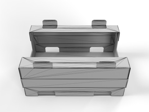 Cardboard Retail Display Tray for Product Packaging Merchandise Modelo 3D