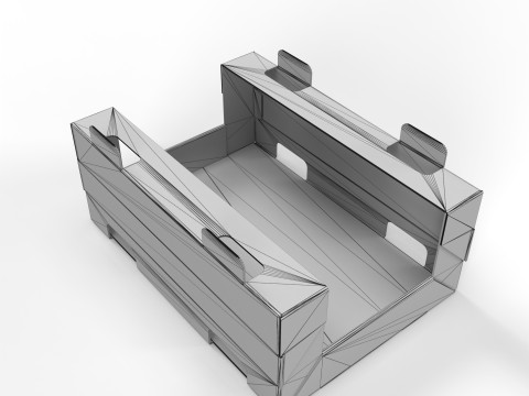 Cardboard Retail Display Tray for Product Packaging Merchandise Modelo 3D