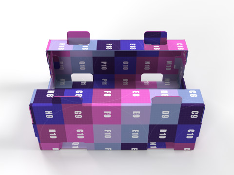 Cardboard Retail Display Tray for Product Packaging Merchandise Modelo 3D