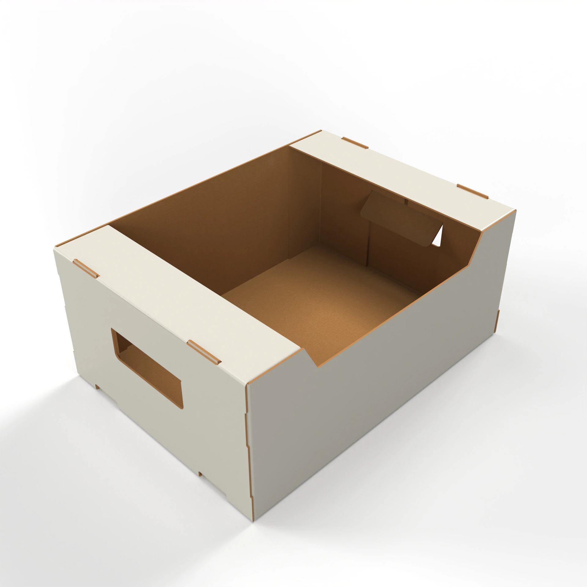 Cardboard Retail Display Tray for Product Packaging Merchandise 3D Model .c4d .max .obj .3ds .fbx .stl .blend 