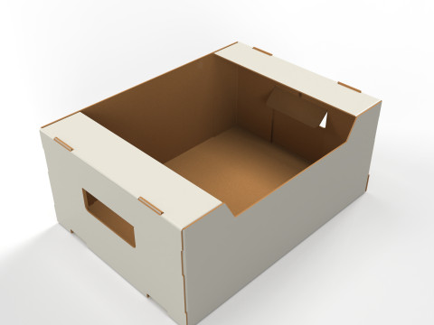 Cardboard Retail Display Tray for Product Packaging Merchandise Modelo 3D