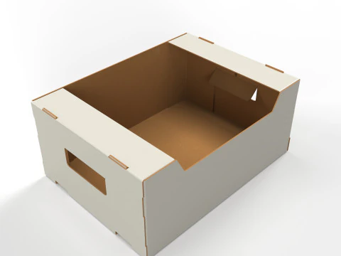 제품 포장 상품용 골판지 소매 디스플레이 트레이 3D 모델