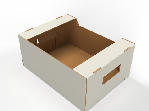 Cardboard Retail Display Tray for Product Packaging Merchandise 3D 모델
