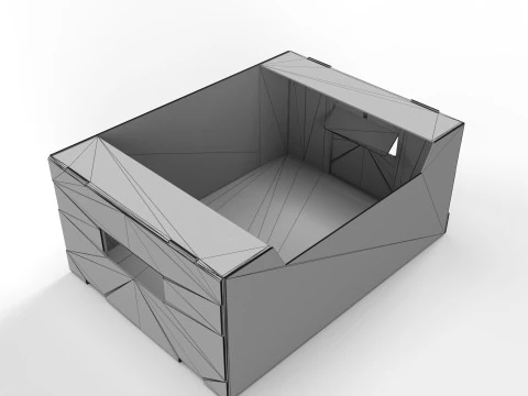 Cardboard Retail Display Tray for Product Packaging Merchandise 3D Model