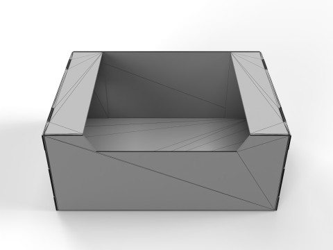 Cardboard Retail Display Tray for Product Packaging Merchandise 3D 모델