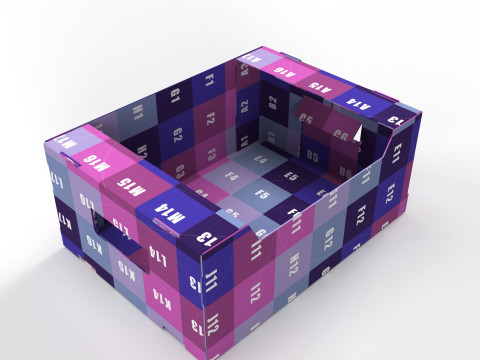 Cardboard Retail Display Tray for Product Packaging Merchandise 3D 모델