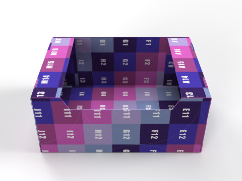 Cardboard Retail Display Tray for Product Packaging Merchandise 3D 모델