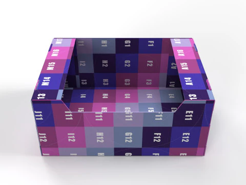 Cardboard Retail Display Tray for Product Packaging Merchandise 3D Model
