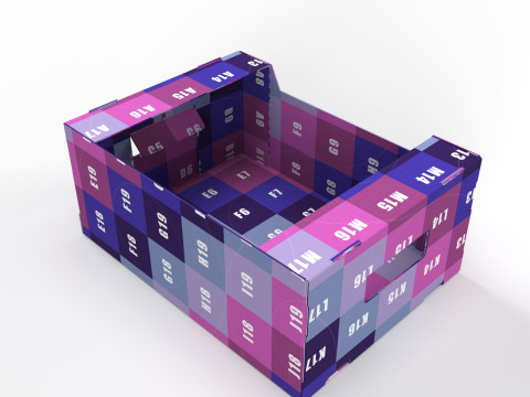 Cardboard Retail Display Tray for Product Packaging Merchandise 3D 모델