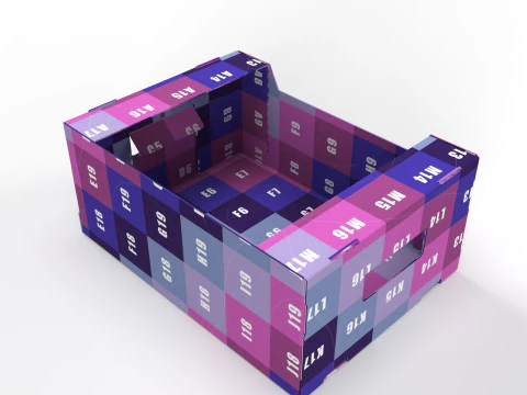 Cardboard Retail Display Tray for Product Packaging Merchandise 3D Model