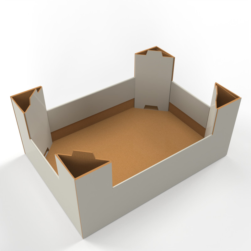 Cardboard Retail Display Tray for Product Packaging Merchandise 3D Модель .c4d .max .obj .3ds .fbx .stl .blend 
