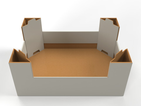 Cardboard Retail Display Tray for Product Packaging Merchandise 3D Модель