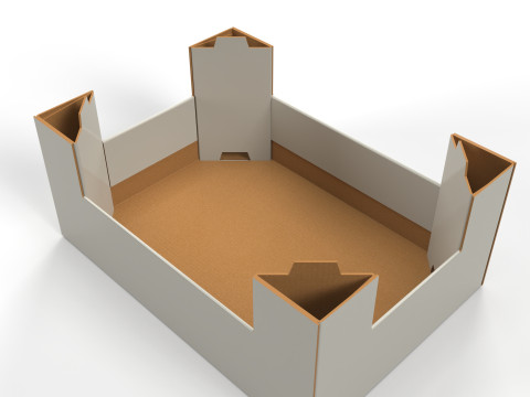Cardboard Retail Display Tray for Product Packaging Merchandise 3D Модель