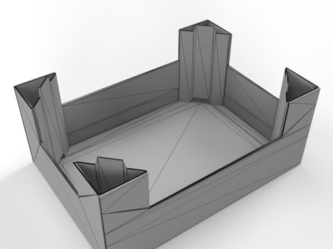 Cardboard Retail Display Tray for Product Packaging Merchandise 3D Модель