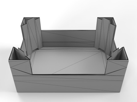 Cardboard Retail Display Tray for Product Packaging Merchandise 3D Модель