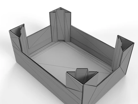 Cardboard Retail Display Tray for Product Packaging Merchandise 3D Model