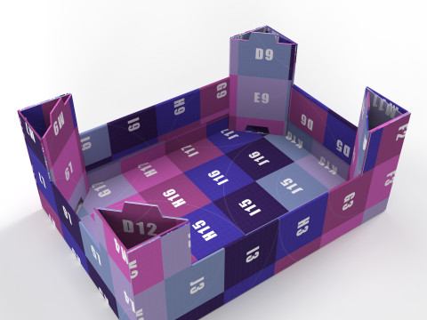 Cardboard Retail Display Tray for Product Packaging Merchandise 3D Модель