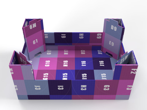 Cardboard Retail Display Tray for Product Packaging Merchandise 3D Модель