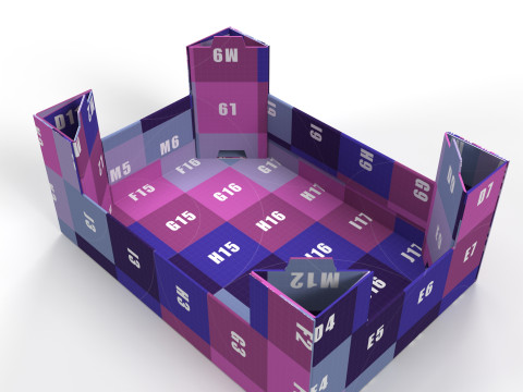 Cardboard Retail Display Tray for Product Packaging Merchandise 3D Модель