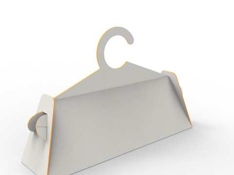 Clothes Hanger Shaped Box Wrap for Packaging and Gift Wrapping Modelo 3D