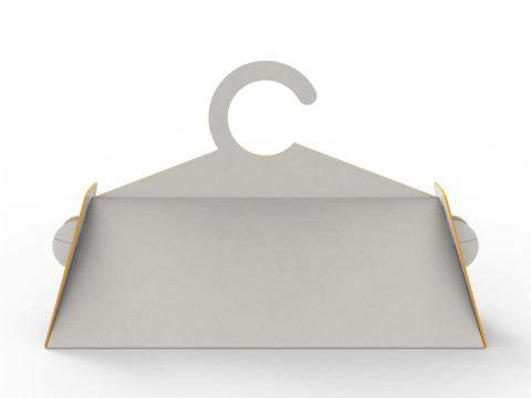 Clothes Hanger Shaped Box Wrap for Packaging and Gift Wrapping 3D 모델