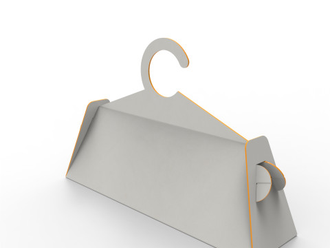 Clothes Hanger Shaped Box Wrap for Packaging and Gift Wrapping 3D 모델