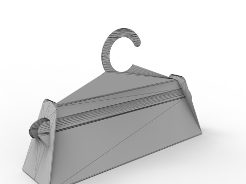 Clothes Hanger Shaped Box Wrap for Packaging and Gift Wrapping 3D 모델