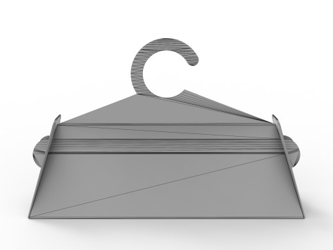 Clothes Hanger Shaped Box Wrap for Packaging and Gift Wrapping 3D 모델