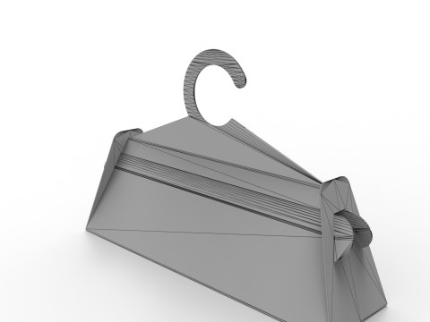 Clothes Hanger Shaped Box Wrap for Packaging and Gift Wrapping 3D 모델