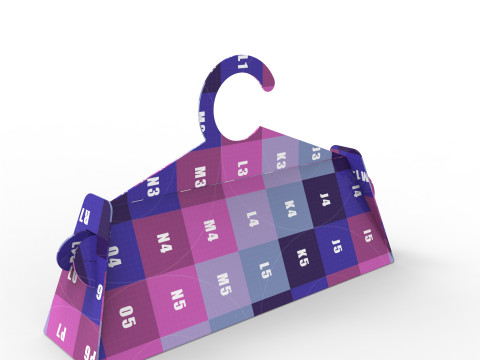 Clothes Hanger Shaped Box Wrap for Packaging and Gift Wrapping 3D 모델