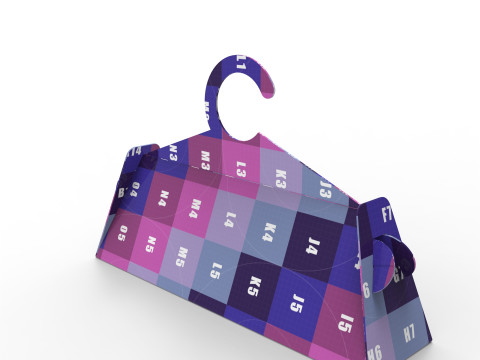 Clothes Hanger Shaped Box Wrap for Packaging and Gift Wrapping 3D 모델