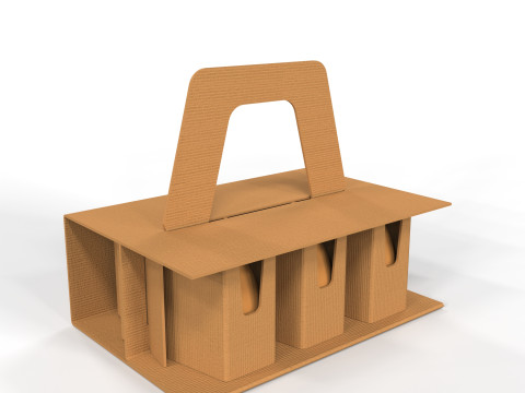 Cardboard Egg Holder Box for Safe Packaging and Retail Display Modelo 3D