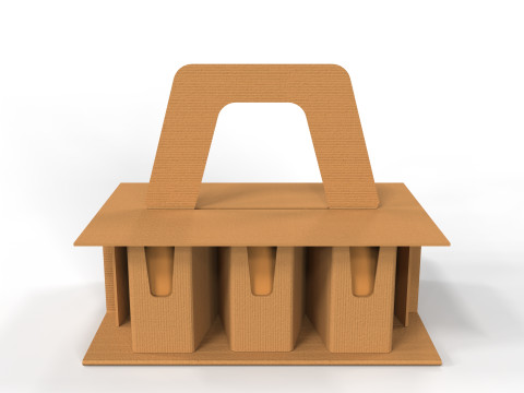 Cardboard Egg Holder Box for Safe Packaging and Retail Display 3D Model