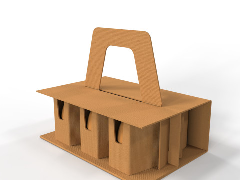 Cardboard Egg Holder Box for Safe Packaging and Retail Display 3D Model