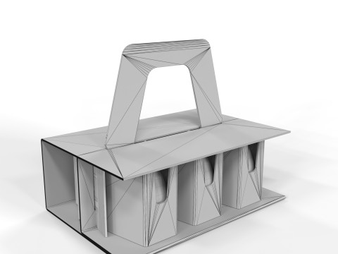 Cardboard Egg Holder Box for Safe Packaging and Retail Display 3D Model