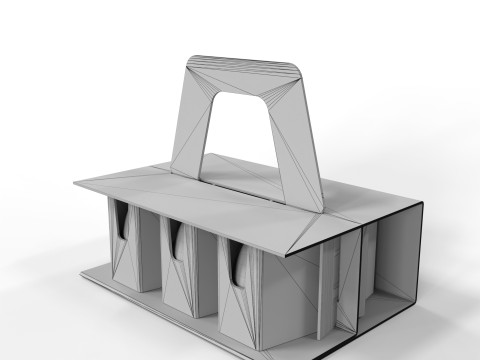Cardboard Egg Holder Box for Safe Packaging and Retail Display 3D Model