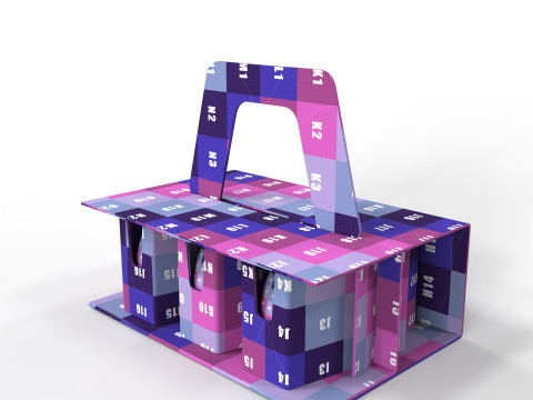 Cardboard Egg Holder Box for Safe Packaging and Retail Display 3D Model