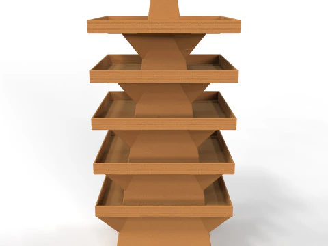 Point of Sale Cardboard Display Stand 3D Model