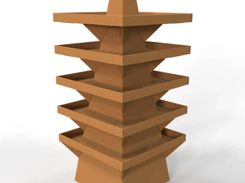 Point of Sale Cardboard Display Stand 3D Model