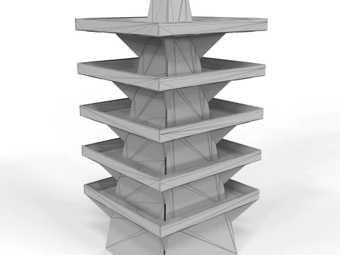 Point of Sale Cardboard Display Stand 3D Model