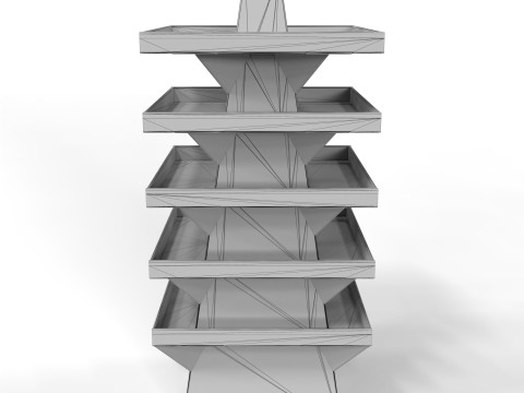 Point of Sale Cardboard Display Stand 3D Модель