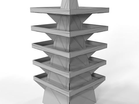 Point of Sale Cardboard Display Stand 3D Модель